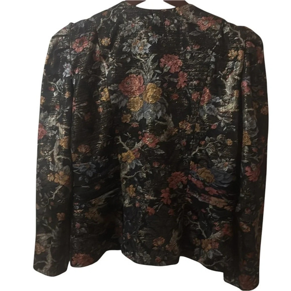 Miss Elliette vintage black floral blazer - Picture 3 of 12